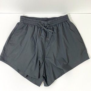 Lululemon High Waist Drawstring Nylon Shorts Charcoal Grey